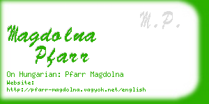 magdolna pfarr business card